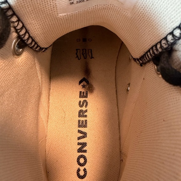 Converse Chuck Taylor All Star Lift Platform Leather High Top Women’s 6.5 Black - Picture 10 of 14